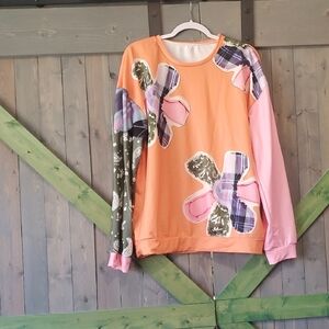 Floral Patchwork Sweatshirt